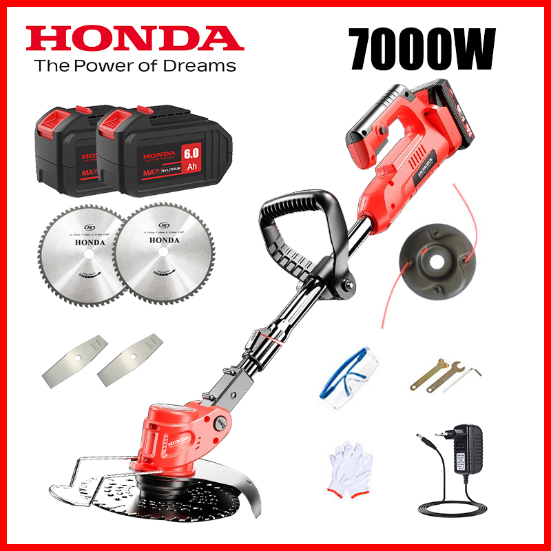 Opción 2 (7000 W | batería 6,0 AH x2 | cargador de batería | hoja de sierra circular x2 | hoja x2 | cuerda para desmalezar)